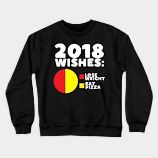 2018 Wishes: Lose Weight Eat Pizza Crewneck Sweatshirt